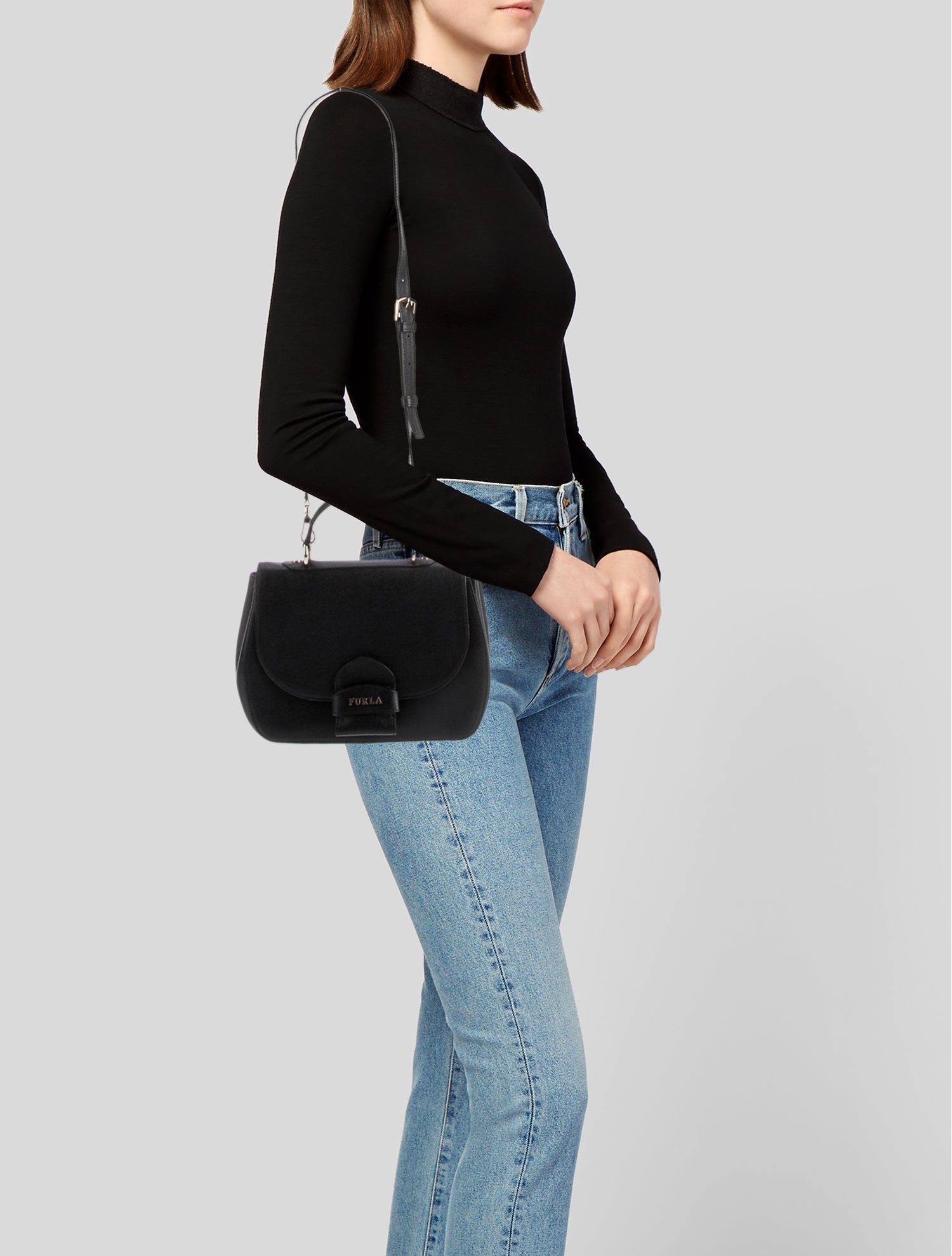 Furla Leather Top Handle Bag